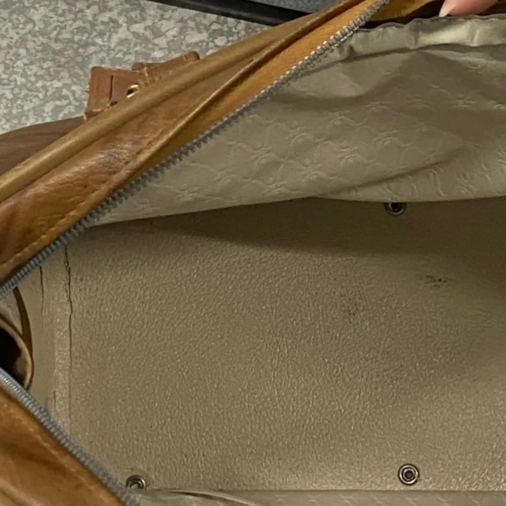 Vintage American Tourister Brown Camel Leather Bag